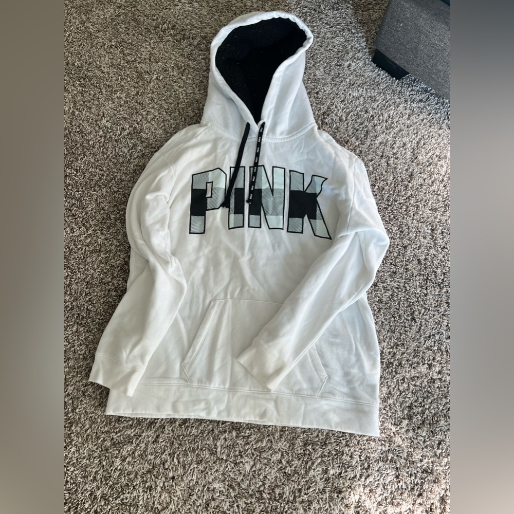 Pink hooded sweatshirt
